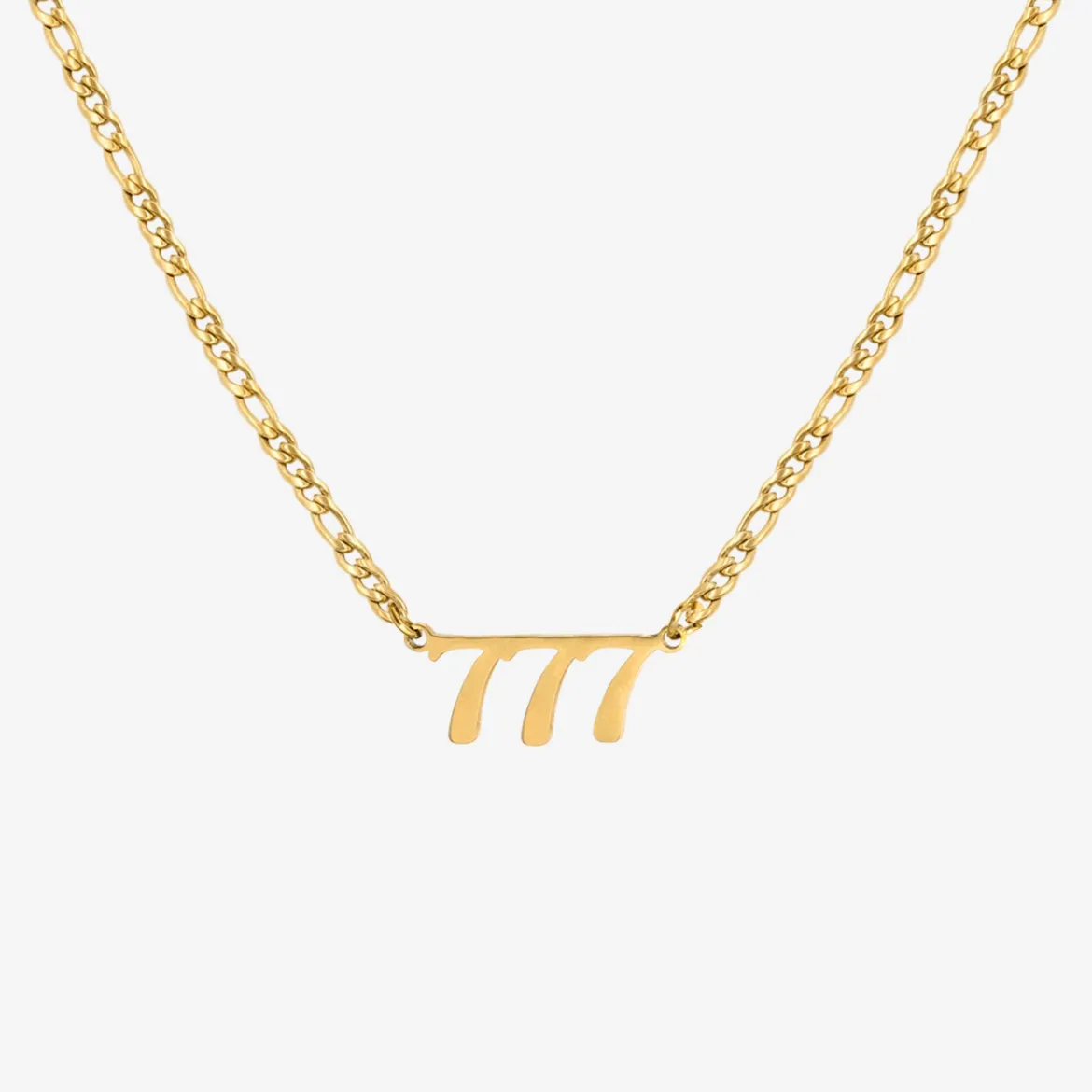 Angel Number Necklace Gold 777
