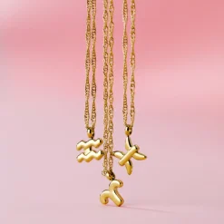 Aries Bubble Necklace Gold