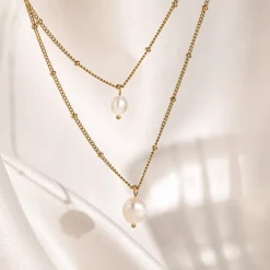 Baby Pearl Necklace Roségold