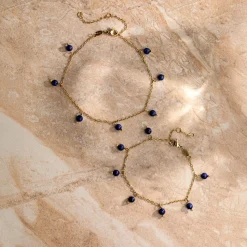 Blue Bay Anklet Gold