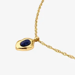 Blue Breeze Necklace Gold