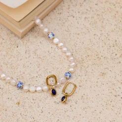 Blue Breeze Oval Hoop Set Baby Gold