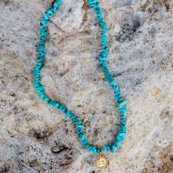 Blue Lagoon Necklace Gold