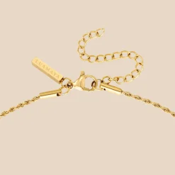 Blush Quartz Necklace Gold