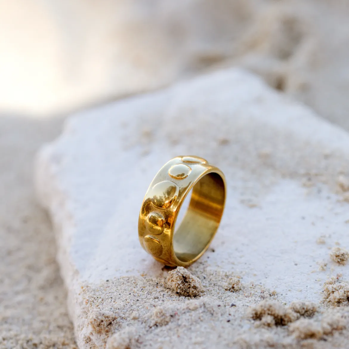 Boho Beads Ring Gold