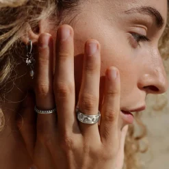 Boho Beads Ring Silber