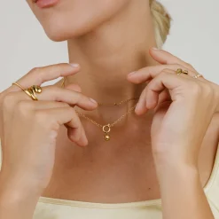 Bubbly Classic Chain Necklace Set Gold