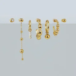 Bubbly Hoop Set Medium Roségold