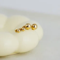 Bubbly Studs Medium Gold