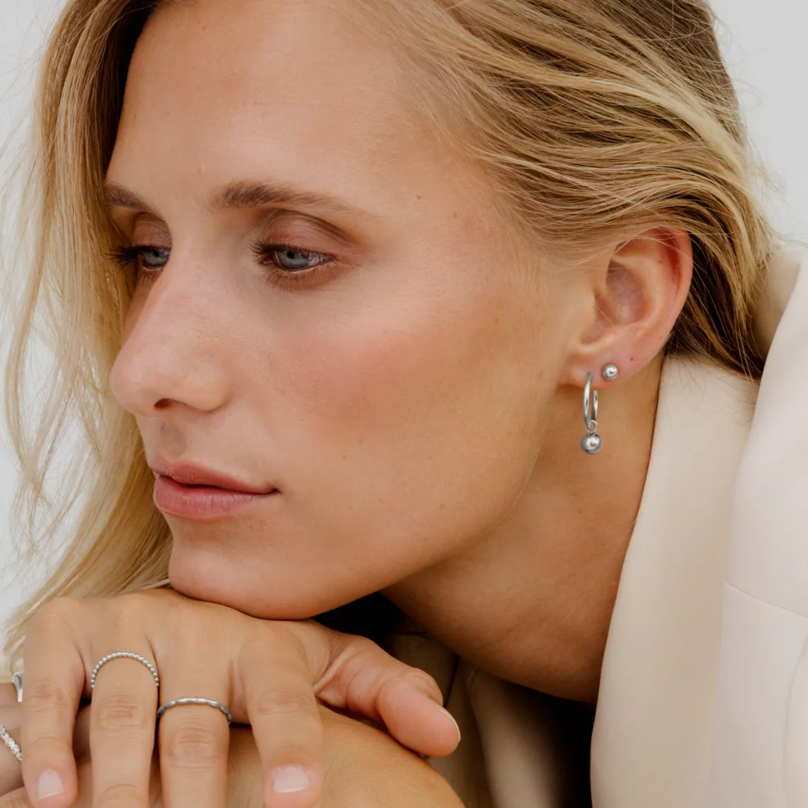 Bubbly Studs Small Silber