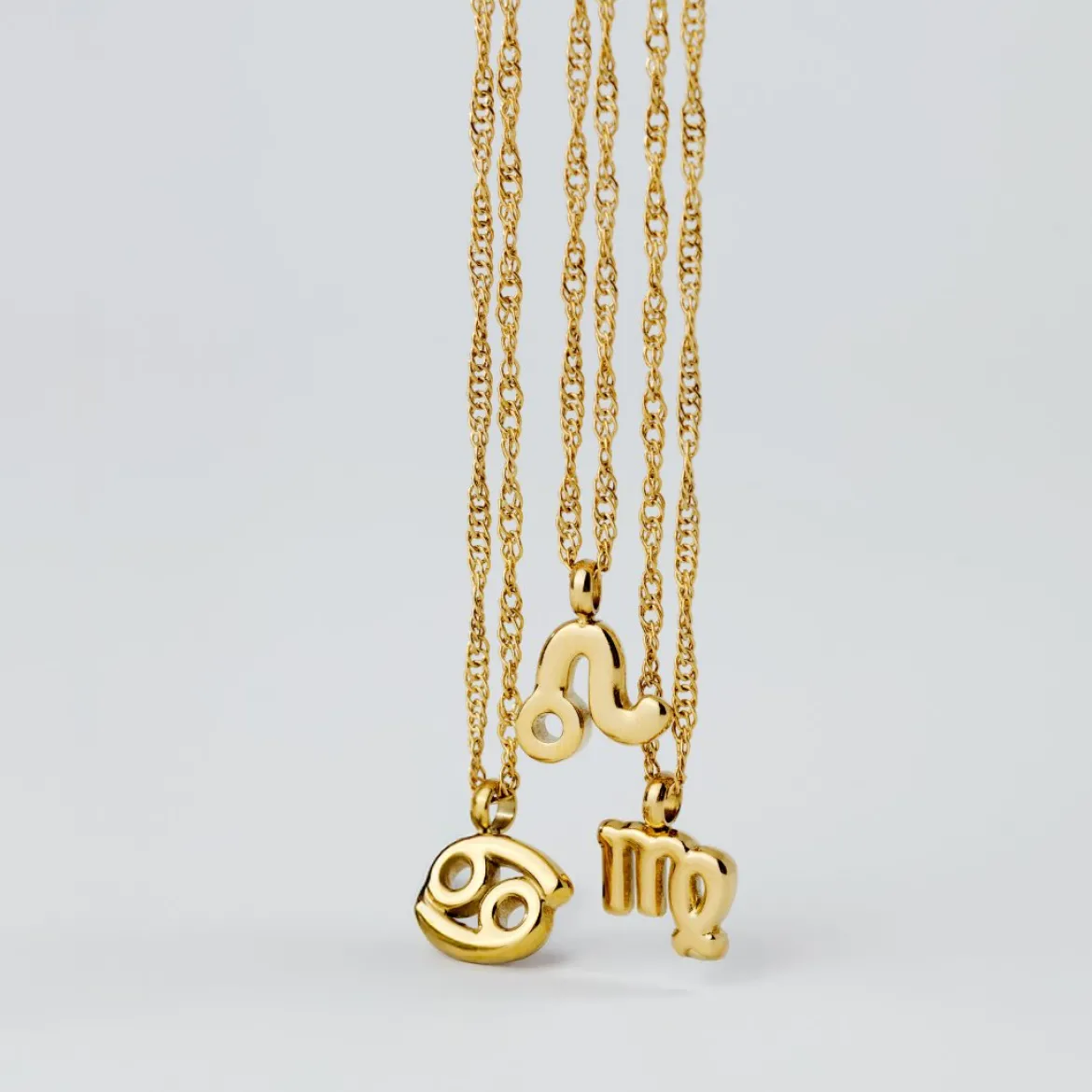 Cancer Bubble Necklace Gold