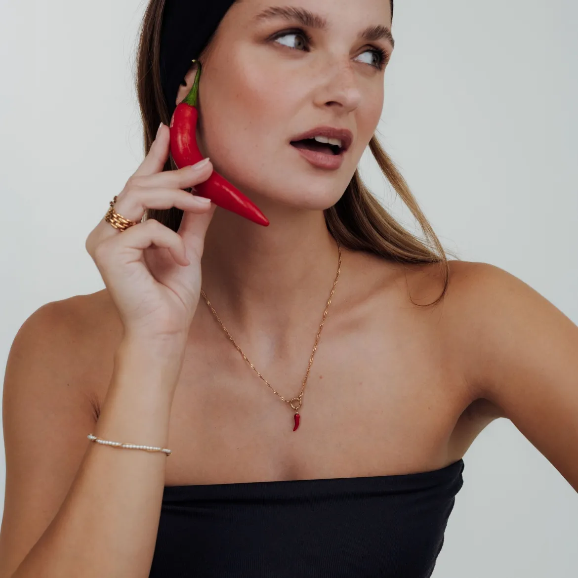 Chili Singapore Chain Necklace Set Roségold