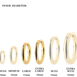 Chunky Lover Hoop Bundle Medium Gold