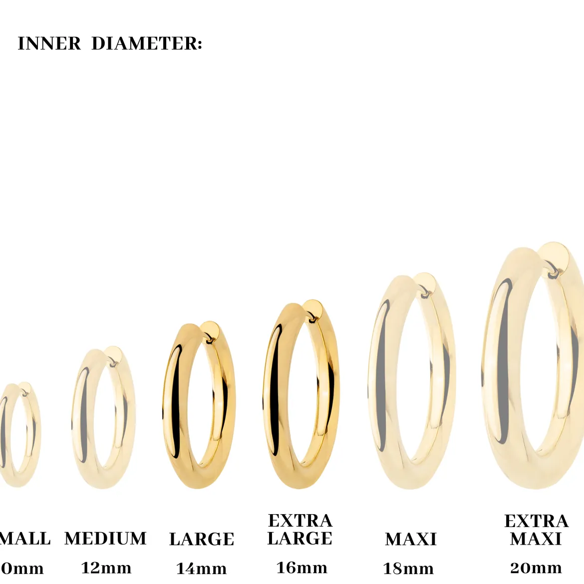 Chunky Lover Hoop Bundle Medium Gold