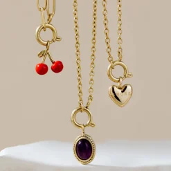 Classic Chain Charm Necklace Set