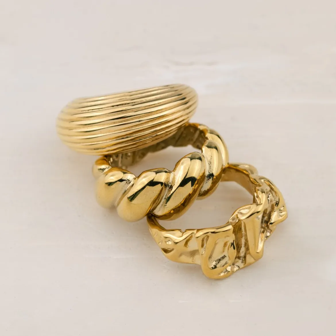 Crinkled Ring Gold