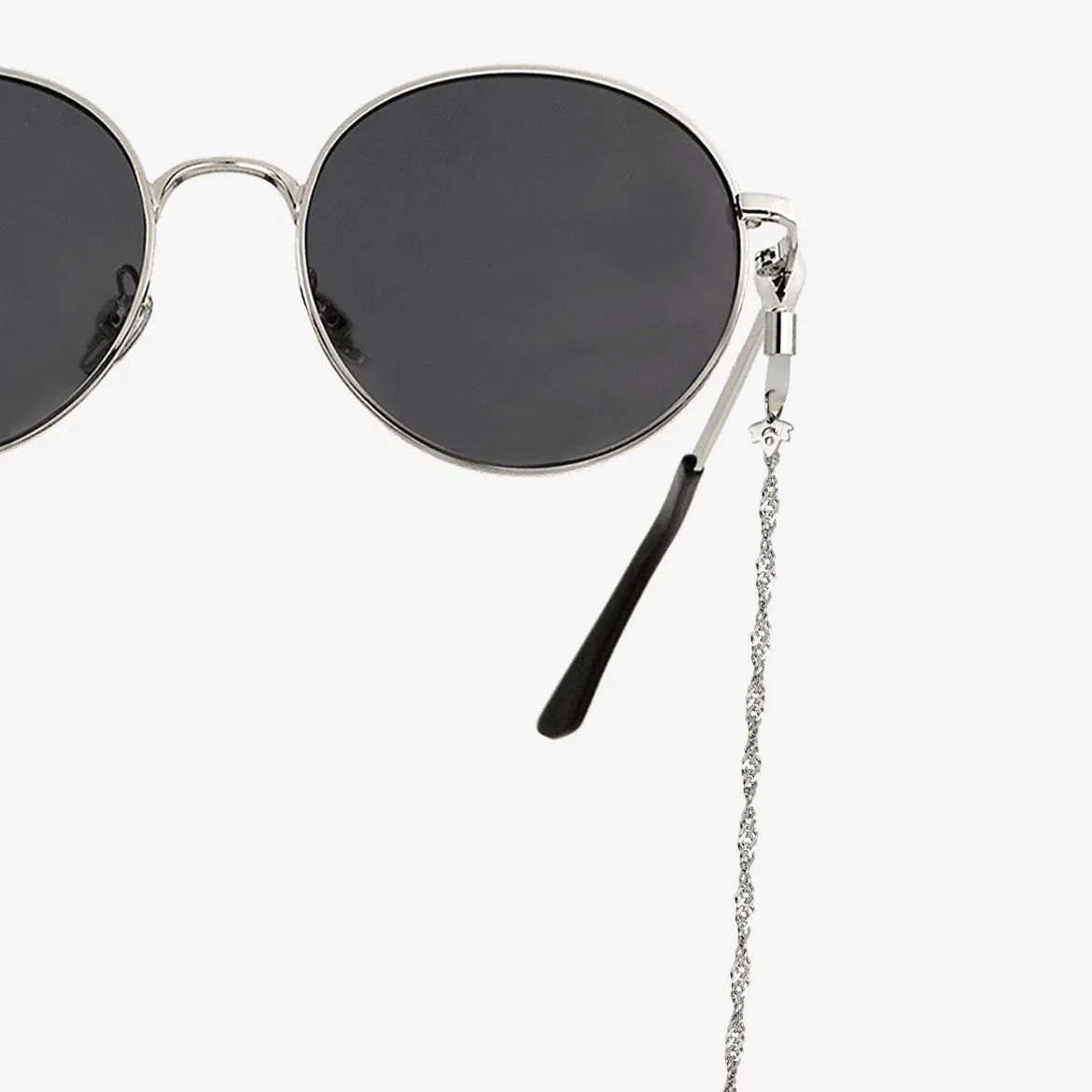Curly Twist Sunglasses Chain Silber