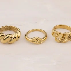 Curvy Wave Ring Roségold