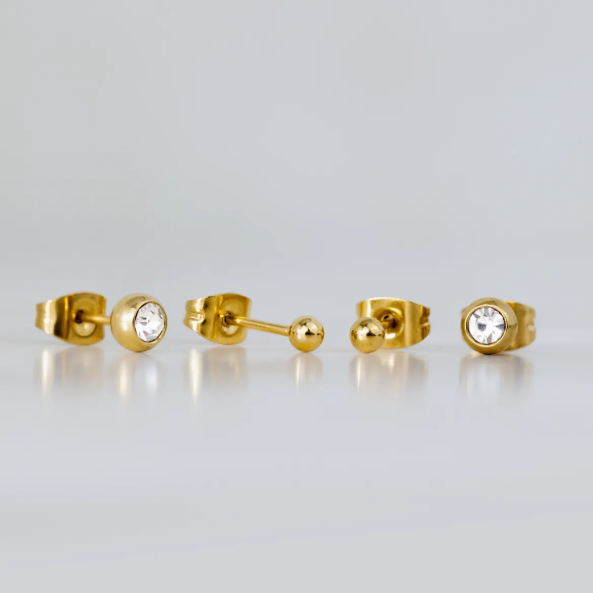 Delicate Gleam Stud Bundle Roségold