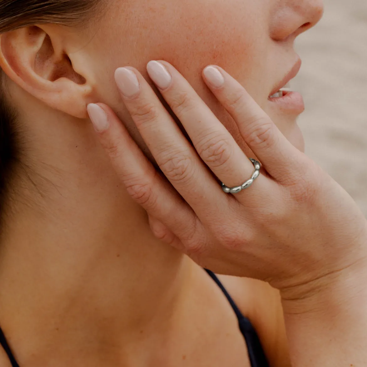 Drop in the Ocean Ring Silber
