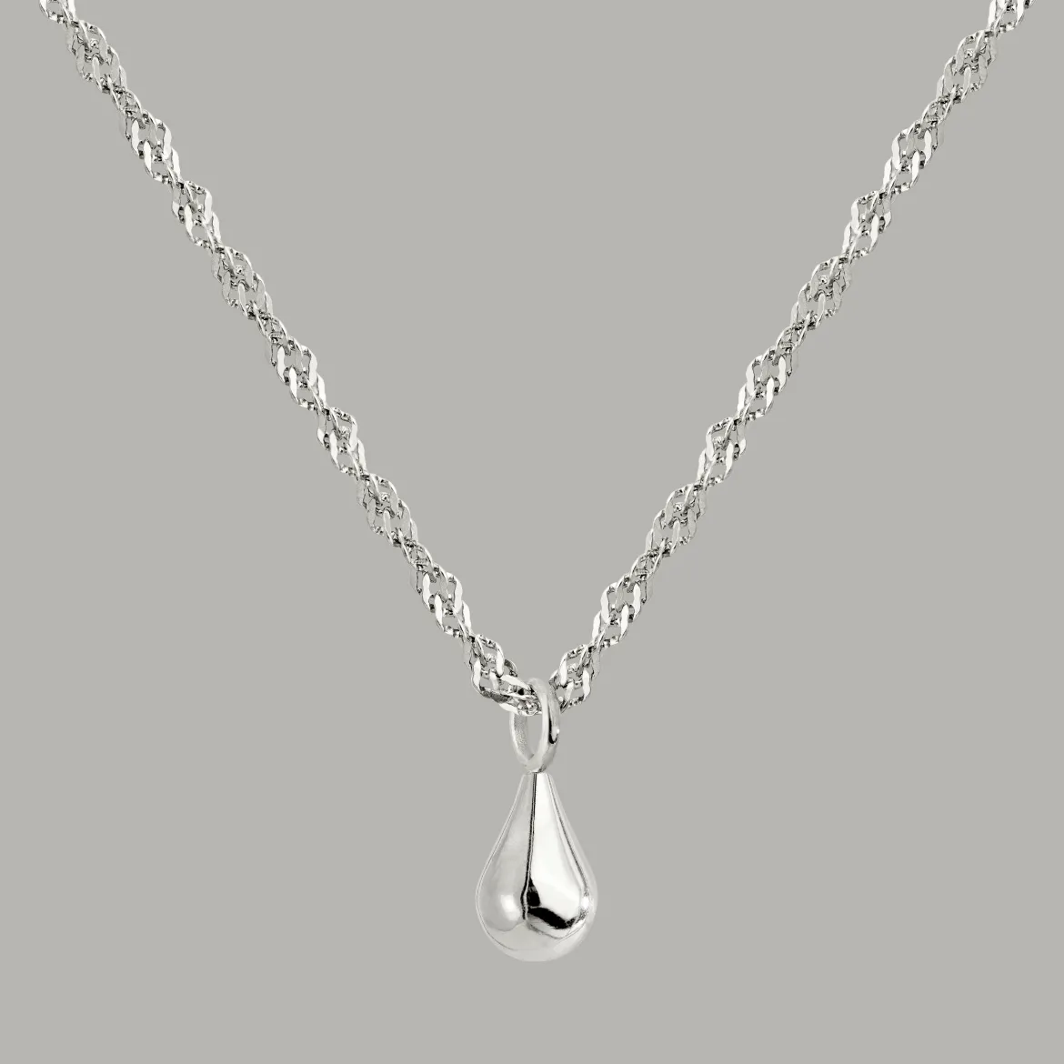 Drop it Necklace Silber