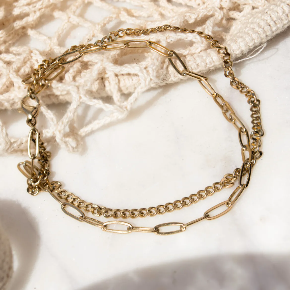 Duo Anklet Gold