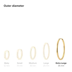 Extra Large Hoops Silber