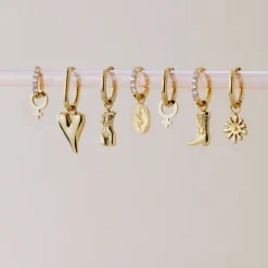 Female Icon Glimmer Hoop Set Baby Roségold