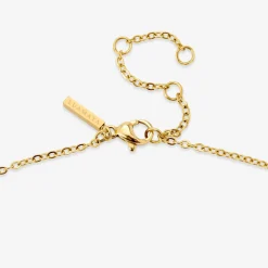 Forever Blue Daisy Necklace Gold
