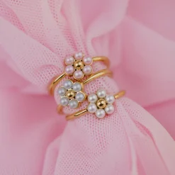 Forever Blue Daisy Ring Gold - 50