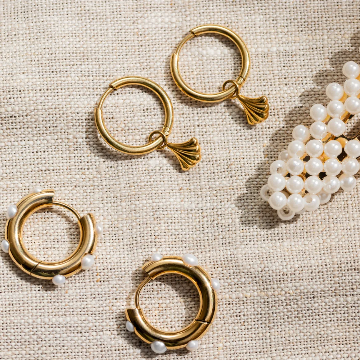Forever Yours Hoop Set Medium Gold
