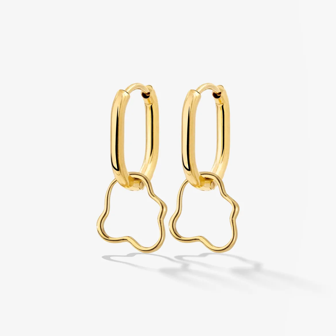 Forming Fluids Oval Hoop Set Baby Gold