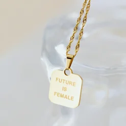 Future is female Necklace Gold