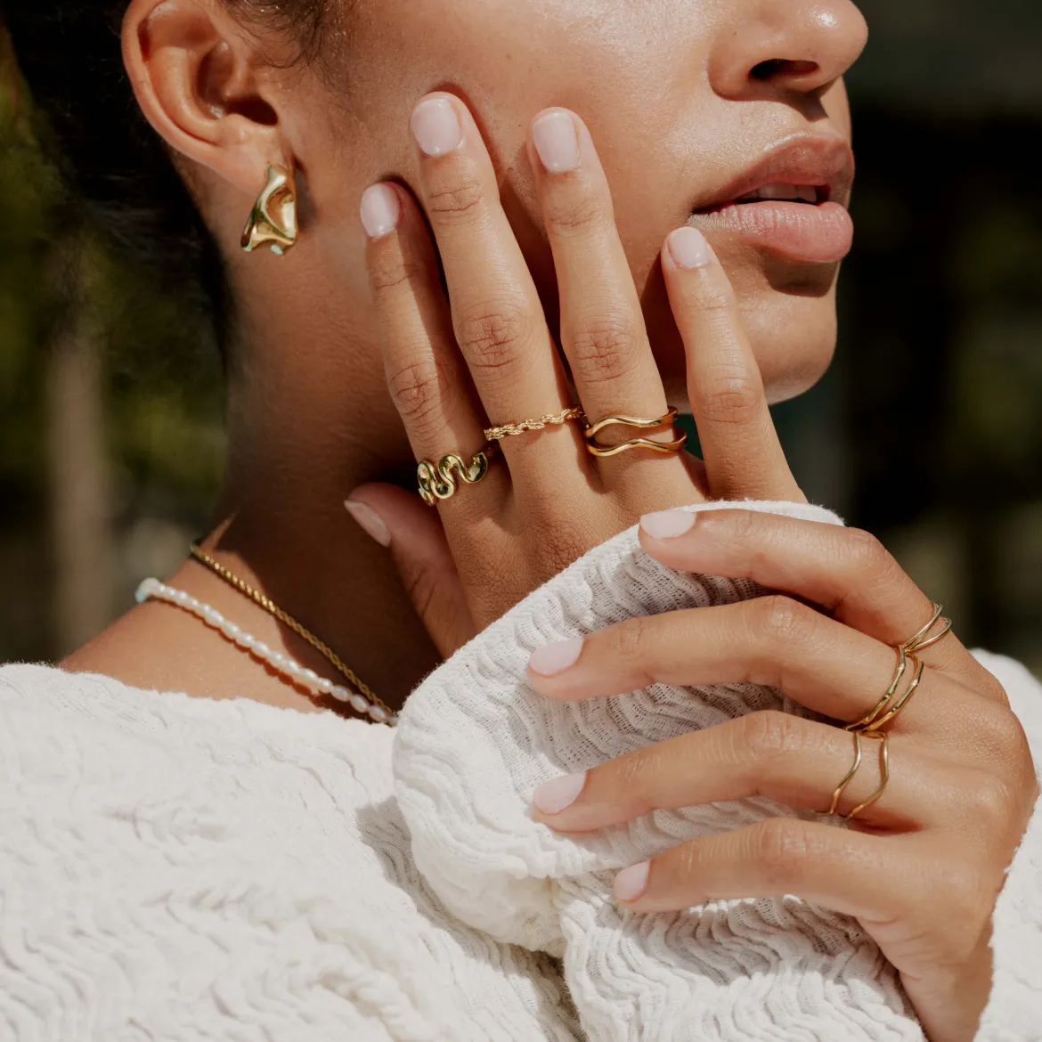 Gentle Curve Ring Gold