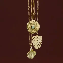 Ginkgo Leaf Necklace Roségold