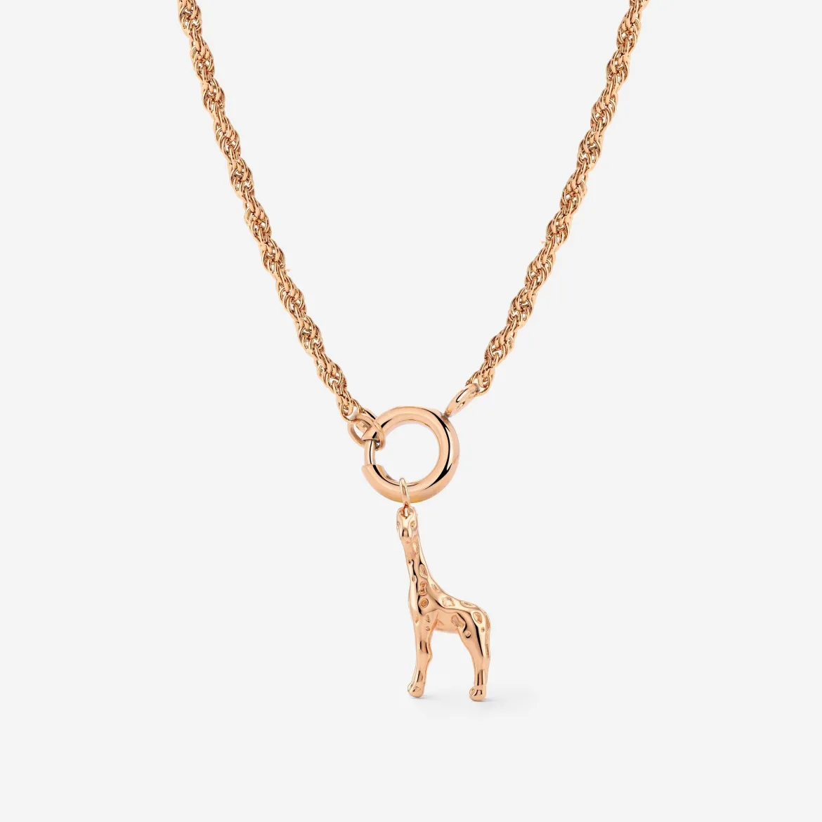 Giraffe Rope Chain Necklace Set Roségold