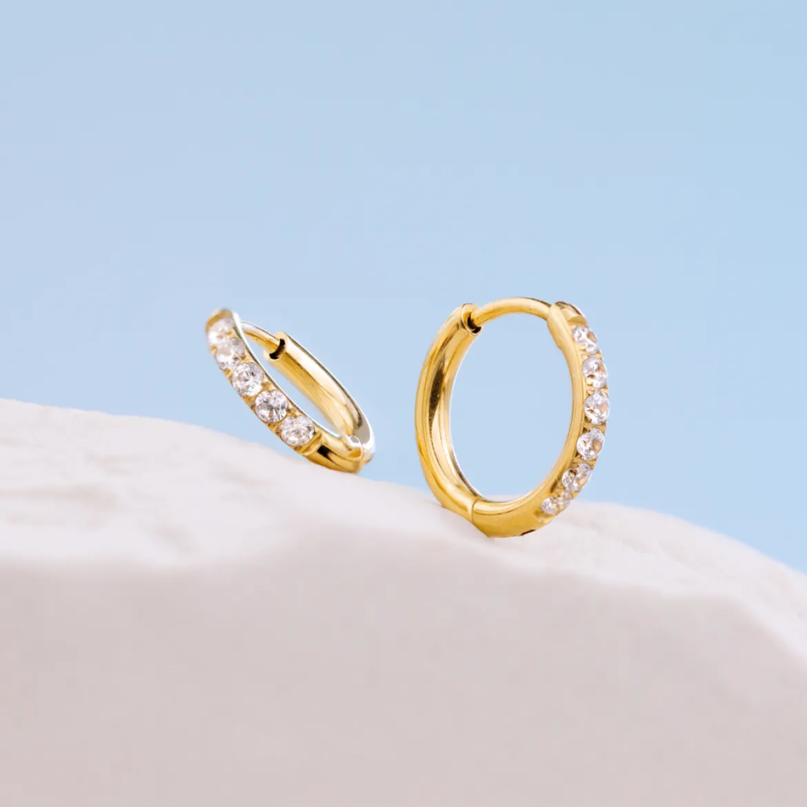 Glimmer Hoops Small Roségold