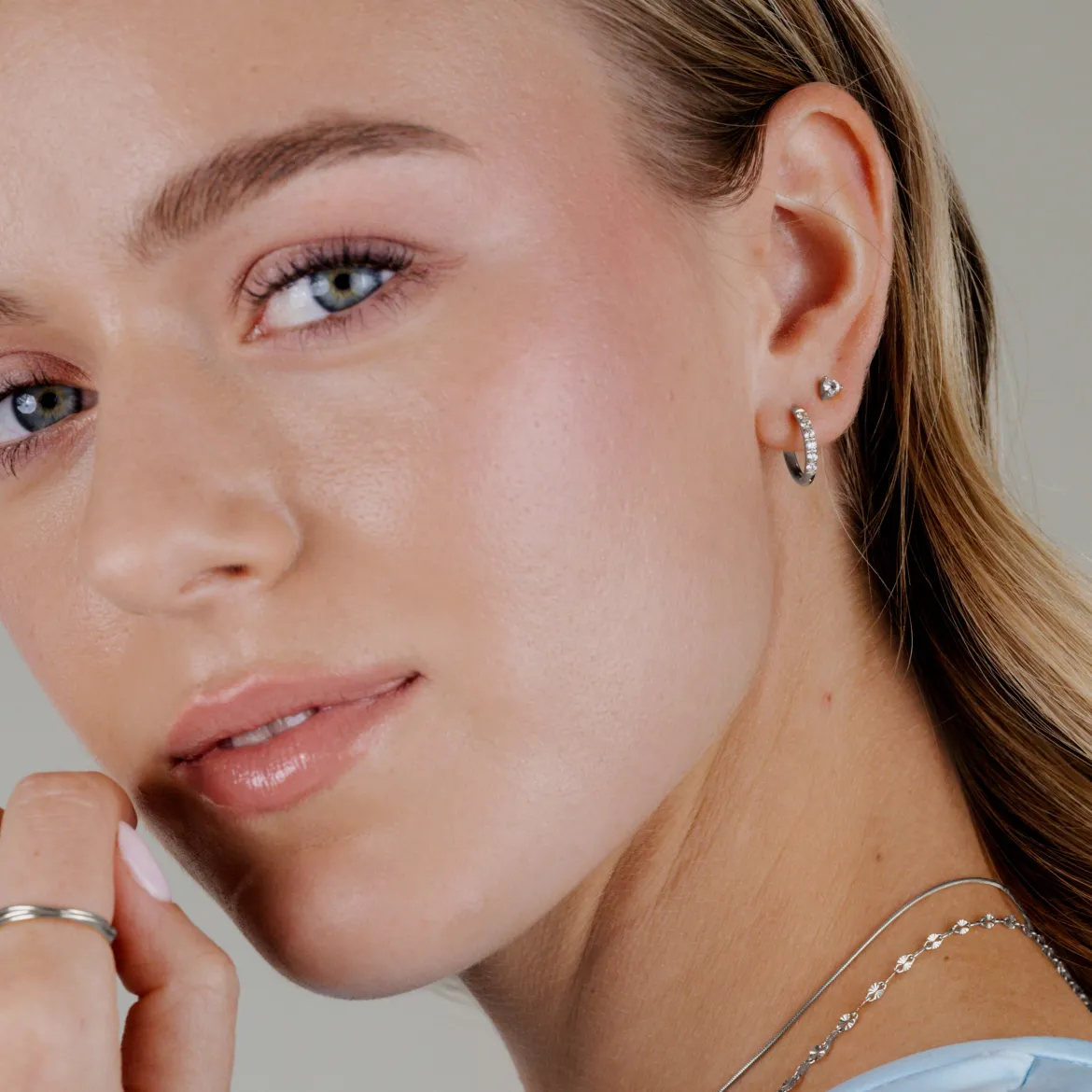 Glimmer Studs Silber