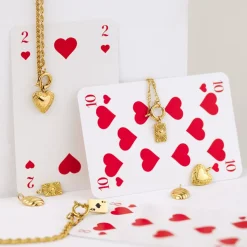Glowing Heart Singapore Chain Necklace Set Roségold