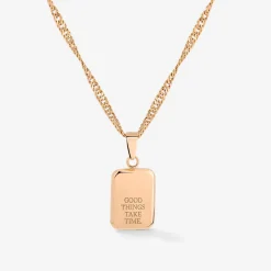 Good things take time Necklace Roségold
