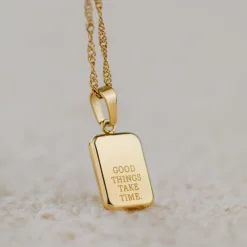Good things take time Necklace Roségold