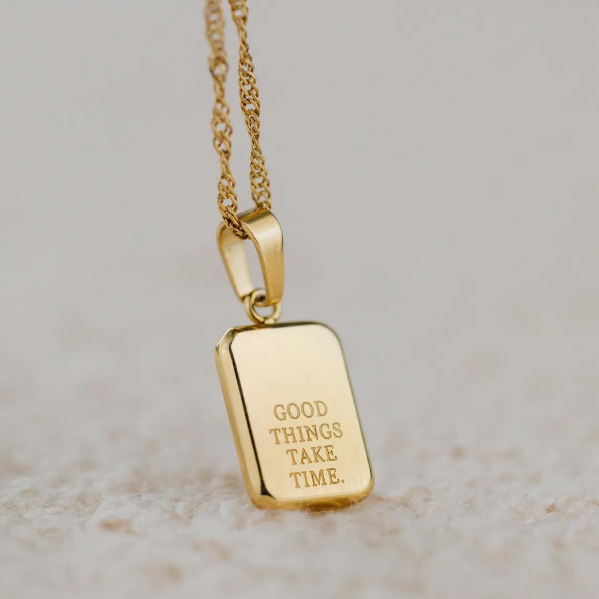 Good things take time Necklace Roségold