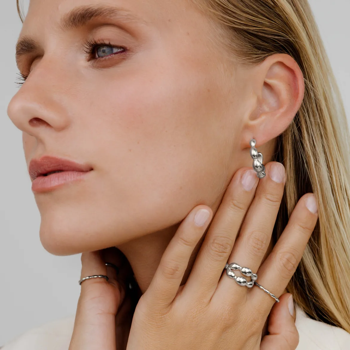 Graceful Curves Ring Silber