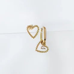 Heart of Gold Oval Hoop Set Baby Silber