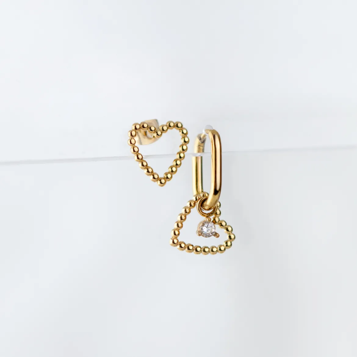 Heart of Gold Studs Gold