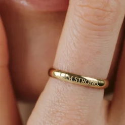 I am strong Ring Gold