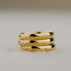 I am strong Ring Silber
