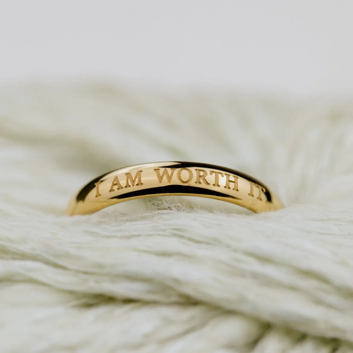 I am worth it Ring Silber