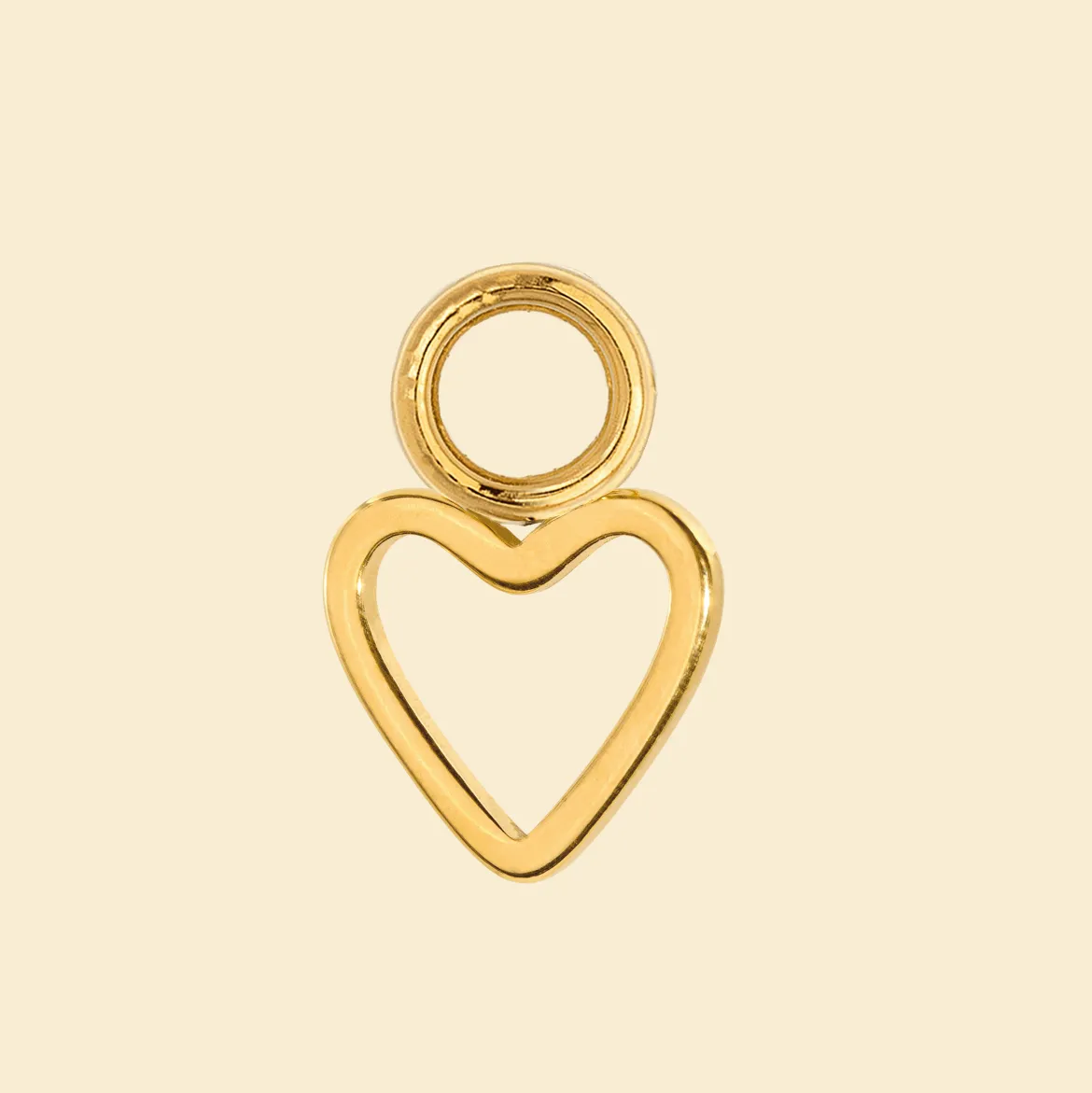 Light Heart Oval Hoopies Gold