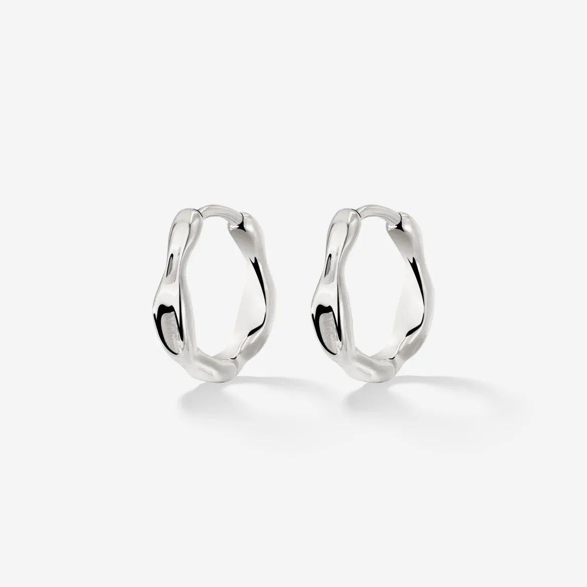 Liquid Shape Hoopies Silber